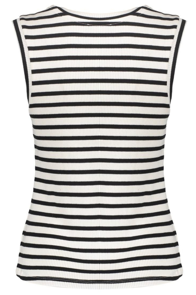 RIB TOP MET STREPEN 52400 41 000010 OFF-WHITE/BLACK